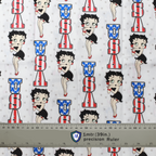 Betty Boop USA fabric pattern detail close-up