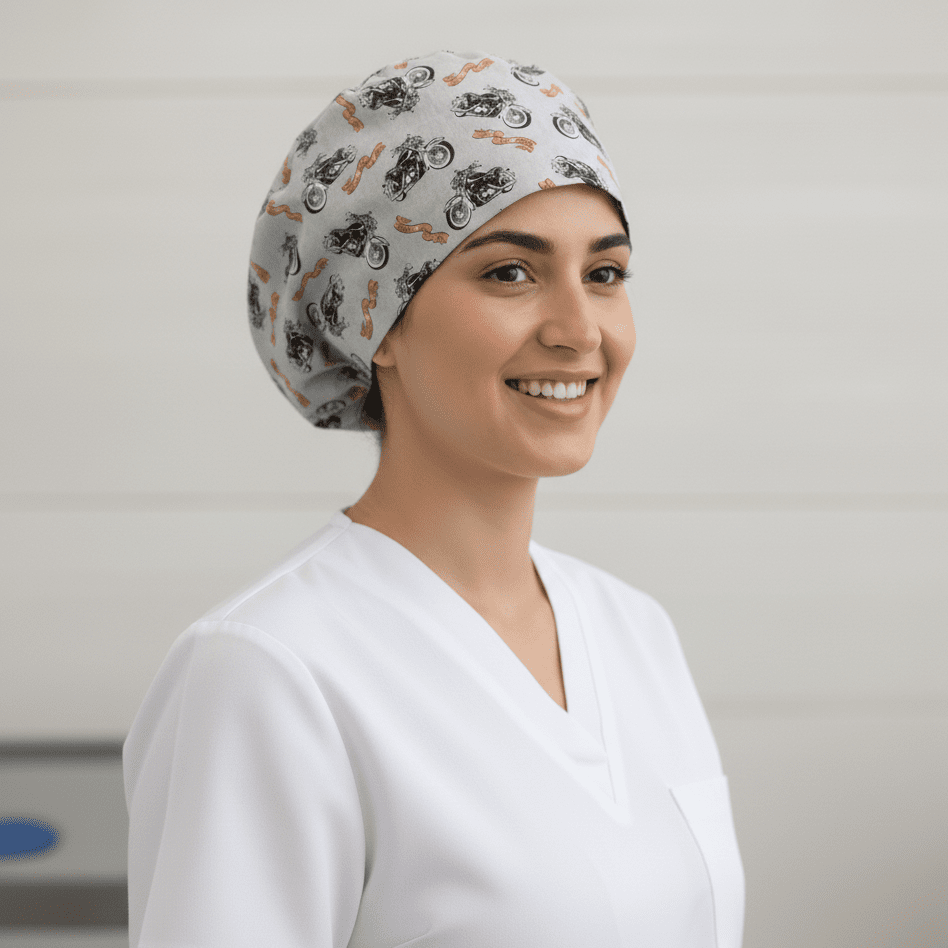 Bike Biker For Life Scrub Cap scrub cap detail view 3