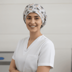 Bike Biker For Life scrub cap shown on model