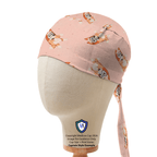 Bingo Dancing from Bluey scrub cap in Captain fitted style