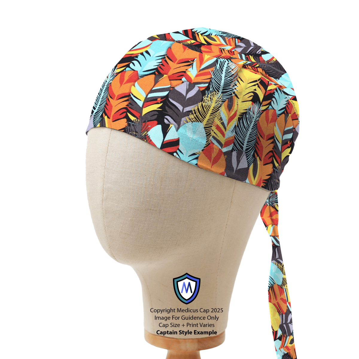 Birds Colourful Feathers Scrub Cap