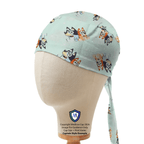 Bluey Bingo Back to Back scrub cap in Captain fitted style