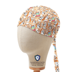 Bluey Bingo On Repeat scrub cap in Captain fitted style