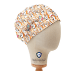 Bluey Bingo On Repeat scrub cap in Elastic Backed no-tie style