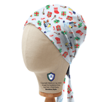 Bluey Christmas Gift scrub cap in Bandana tie-back style