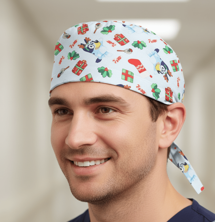 Bluey Christmas Gift Scrub Cap