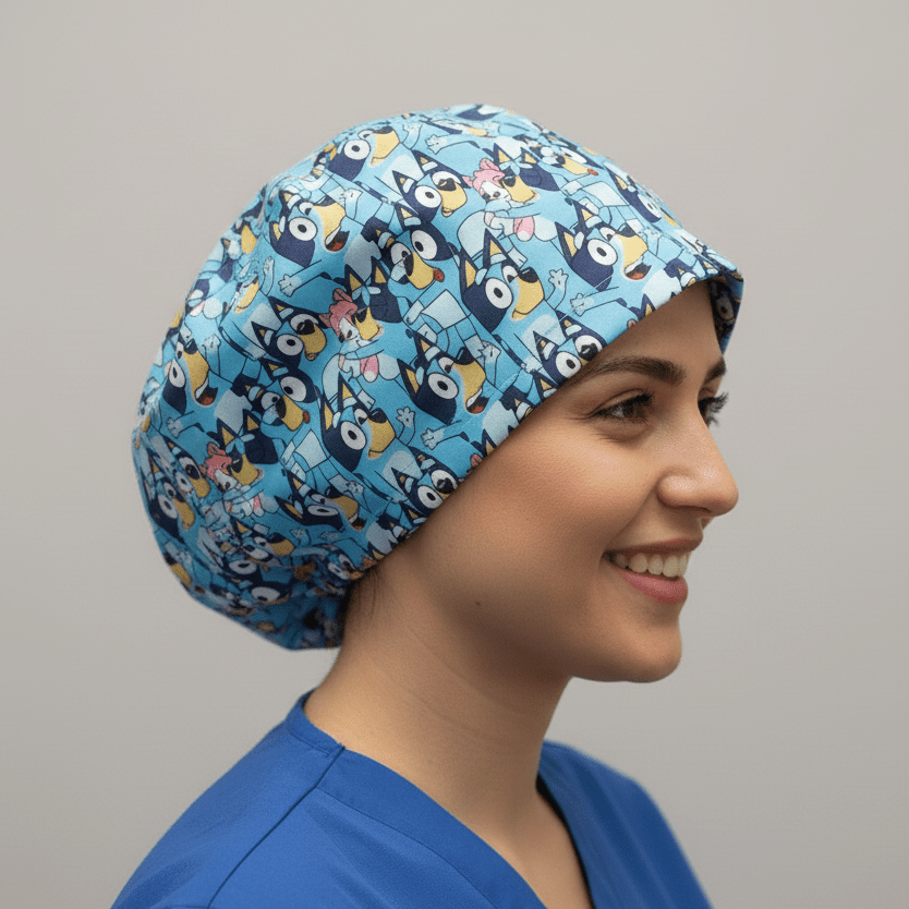 Gorro quirúrgico de Bluey Crowd Of Blue