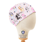 Bluey Character Bingo confetti scrub cap in Duchess elastic-back style
