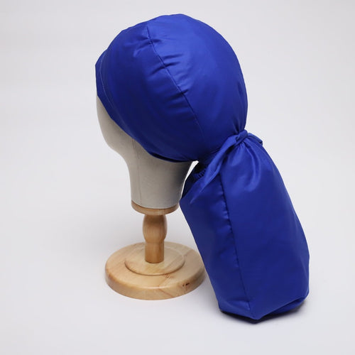 Braid Pouch scrub cap pattern detail on mannequin