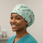Brain Neuron Network scrub cap shown on model