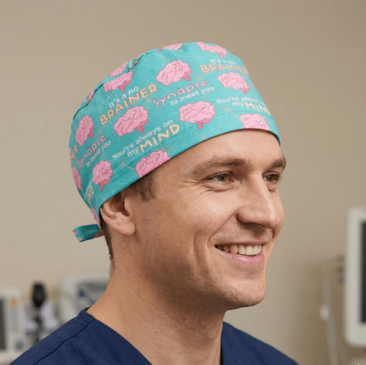 Brain Puns It's a no brainers Scrub Cap