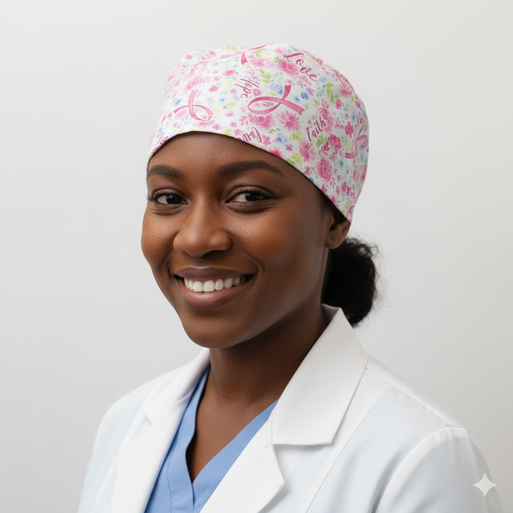 Gorro quirúrgico n.° 1 para concienciar sobre el cáncer de mama