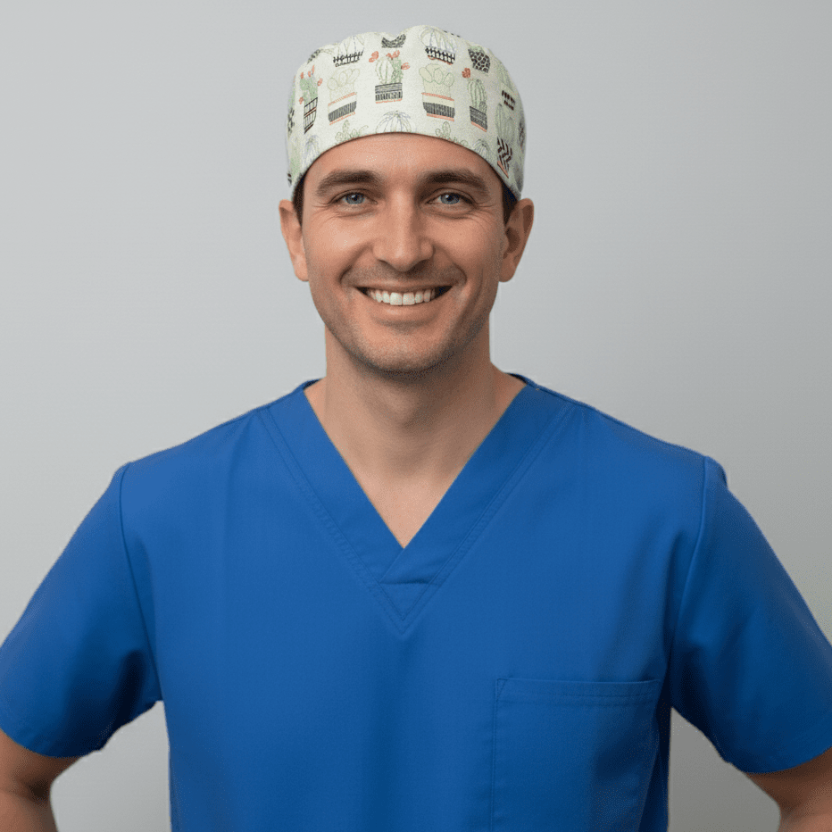 Cactus #1 Abstract Pots Scrub Cap