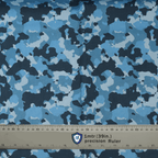 Military Camouflage Light Blue fabric pattern detail close-up