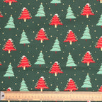 Christmas Trees With Tinsel scrub cap pattern shown flat
