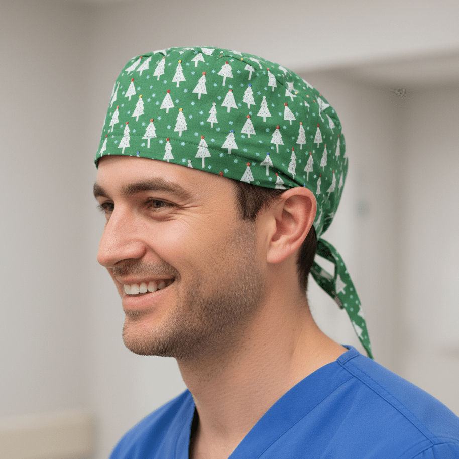 Christmas Tree Forest Scrub Cap
