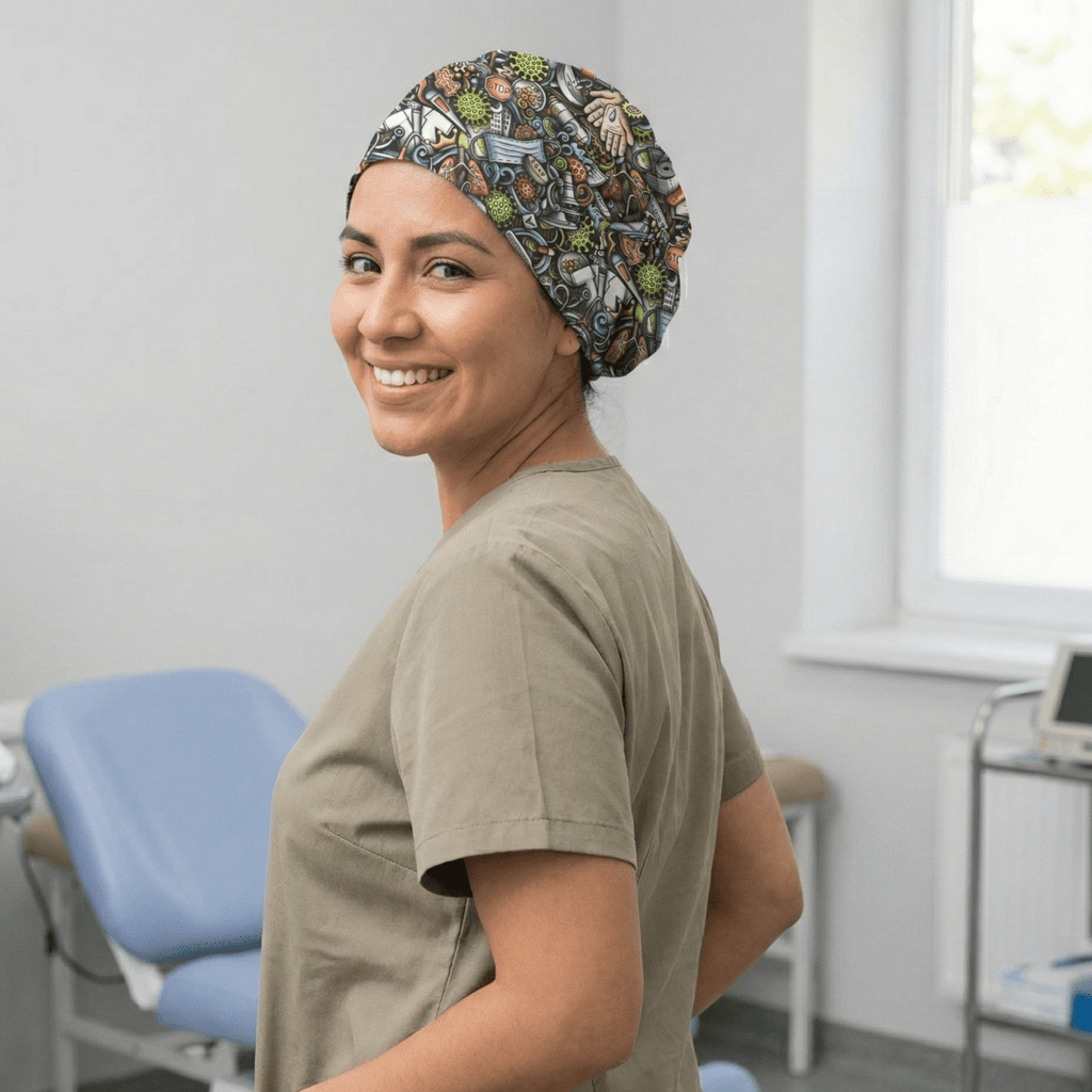 Covid Graffiti Mashup Scrub Cap