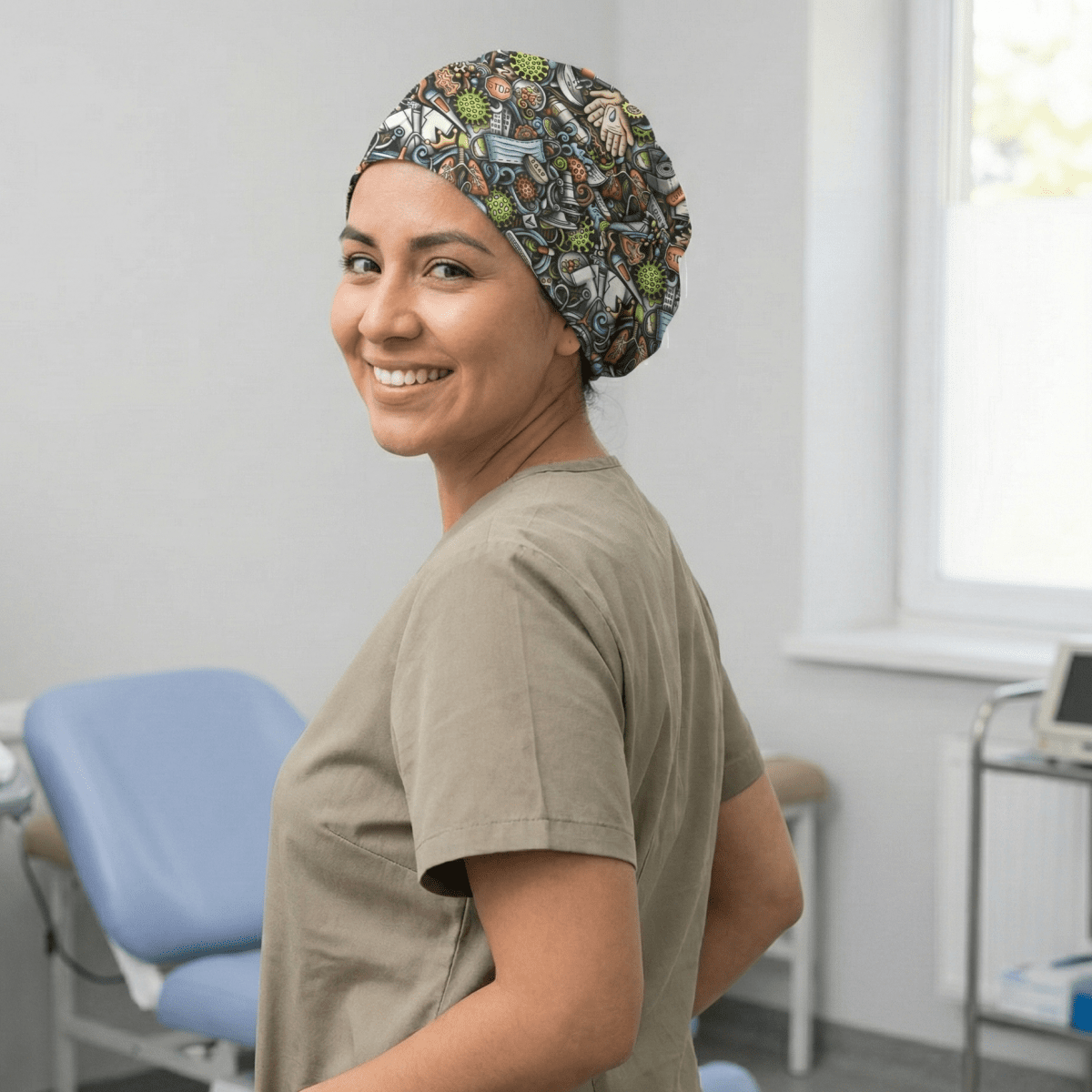 Covid Graffiti Mashup Scrub Cap