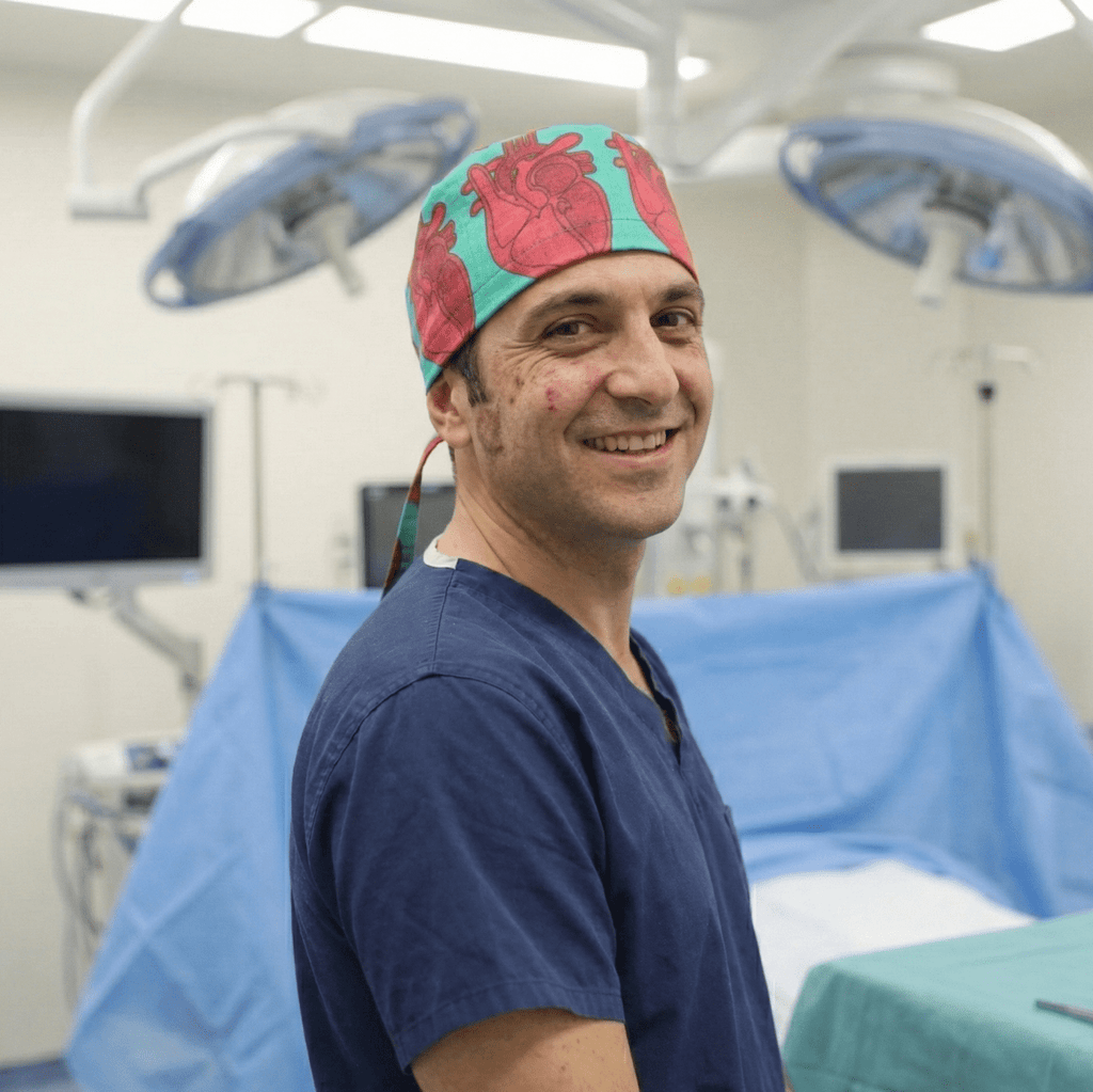 Cross Section Heart Scrub Cap scrub cap detail view 2