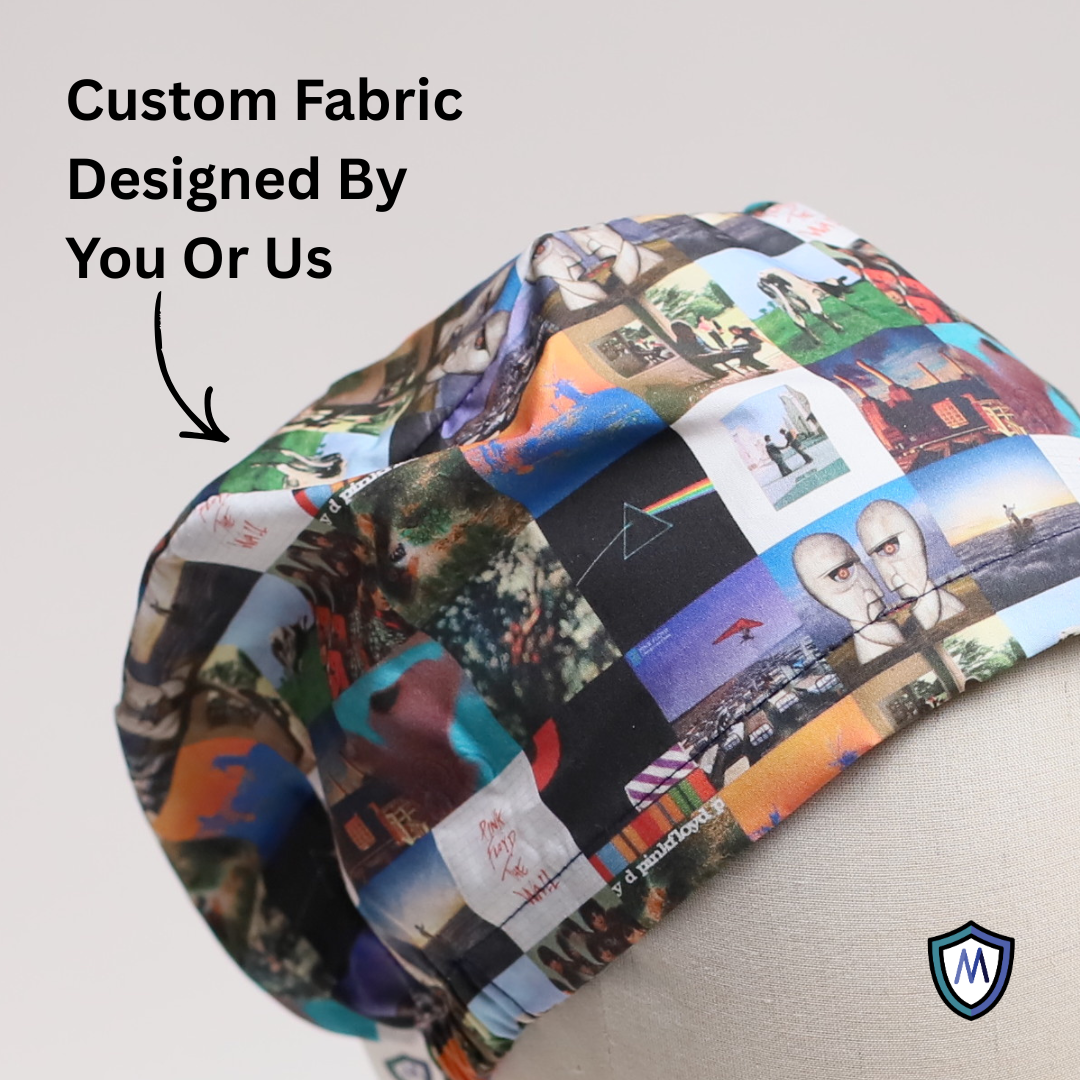 All Over Custom Printed Fabric Scrub Cap