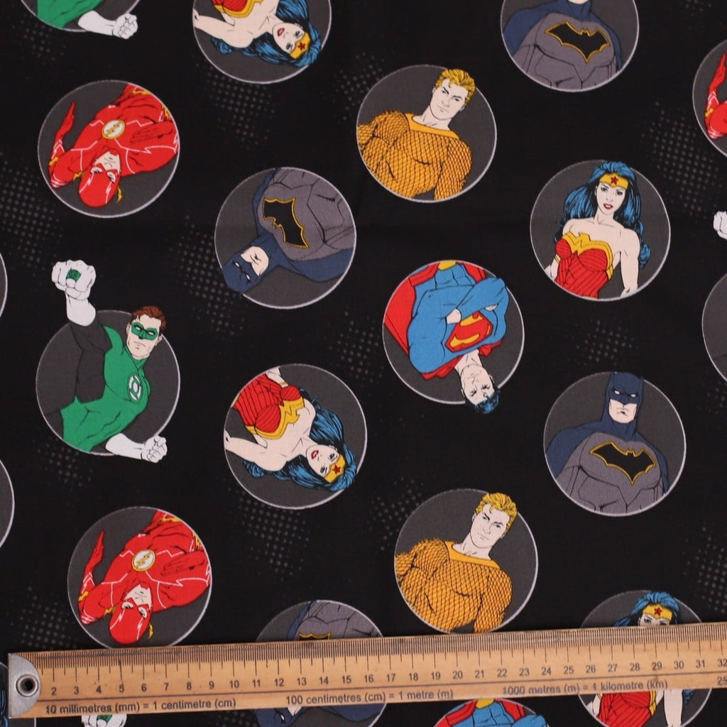 DC Universe Character Circles Black Scrub Cap