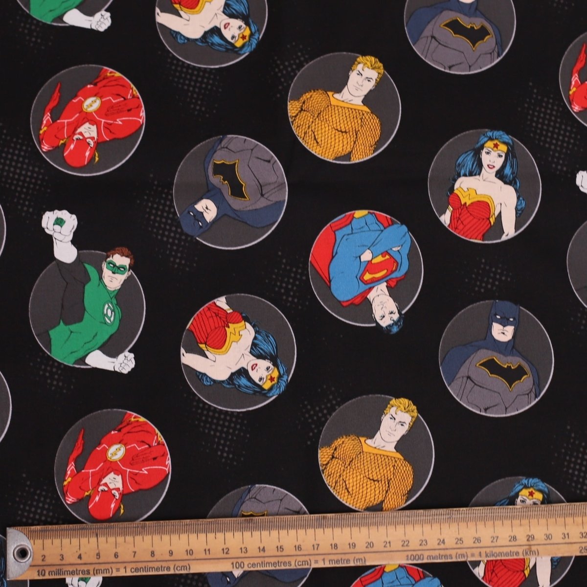 DC Universe Character Circles Black Scrub Cap