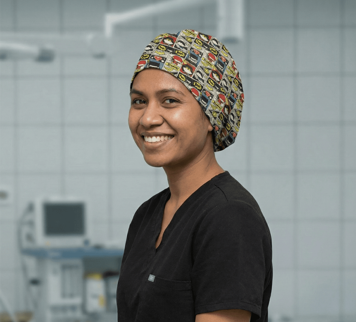 DC Kawaii Comic Strip Scrub Cap