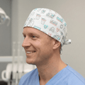 Dental Hygienist Teeth Cleaning White Scrub Cap