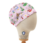 Disney Alice in wonderland Rose Garden scrub cap pattern shown flat
