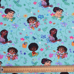 Disney Encanto In Flowers scrub cap pattern detail on mannequin
