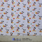 Disney Mickey Football Frisbee fabric pattern detail close-up