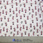 Disney Minnie Mouse fabric pattern detail close-up
