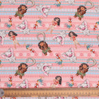 Disney Moana On Striped + Pig scrub cap pattern detail on mannequin