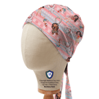 Disney Moana On Striped + Pig scrub cap in Bandana tie-back style