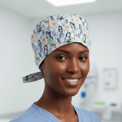 Disney Princess Disney Mulan Dragon scrub cap in Bandana tie-back style