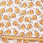 Lion King Simba Head Toss scrub cap pattern detail on mannequin