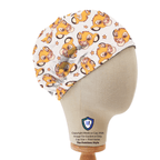 Lion King Simba Head Toss scrub cap pattern shown flat