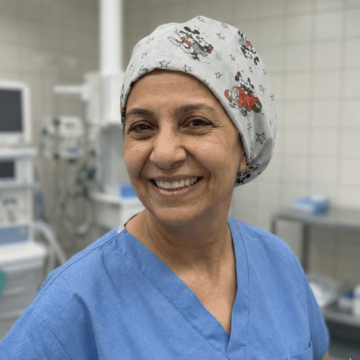 Disney Mickey and Minnie Mouse Adventure Scrub Cap scrub cap detail view 2