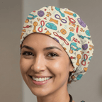 Dogs Accessories Collars scrub cap shown on model
