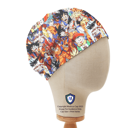 Gorro quirúrgico con ondas japonesas de anime 