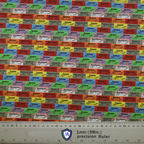 Anaesthetist Drug Labels fabric pattern detail close-up