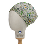 Eco Reuse Recycle scrub cap in Elastic Backed no-tie style