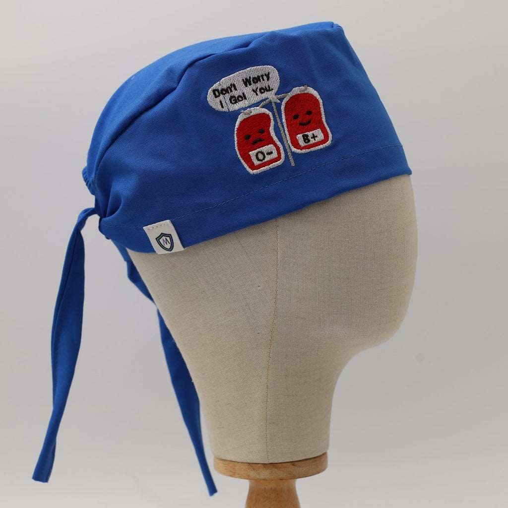Embroidery - Blood B Positive - Scrub Cap