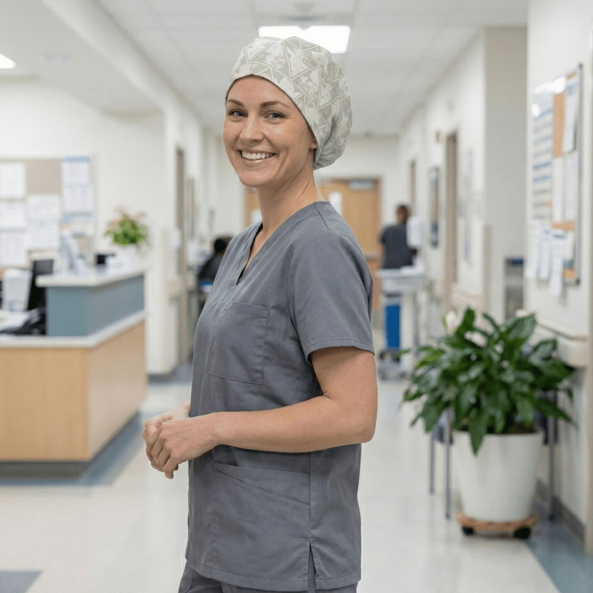 Faded Wonder Woman Diamonds Scrub Cap