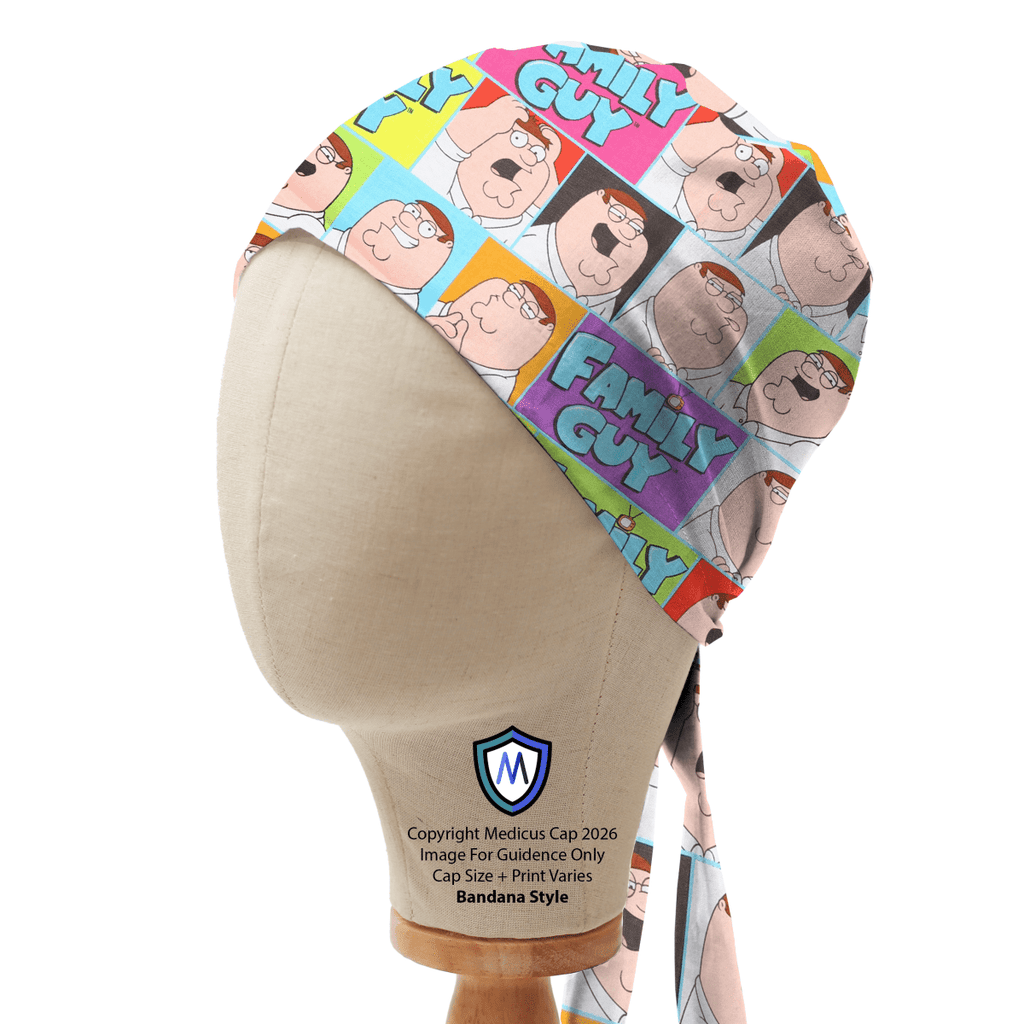Gorro quirúrgico con multitud de la familia Simpsons de dibujos animados de televisión