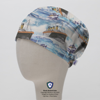 Ferry Boat Scrub Cap - Greys Anatomy Inspired scrub cap in Elastic Backed no-tie style