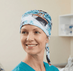 Ferry Boat, Greys Anatomy Inspired scrub cap shown on model
