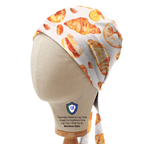 Food Breakfast Croissants Donuts Bakery scrub cap in Bandana tie-back style