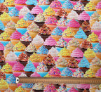Food Cupcake Galore scrub cap fabric texture close-up