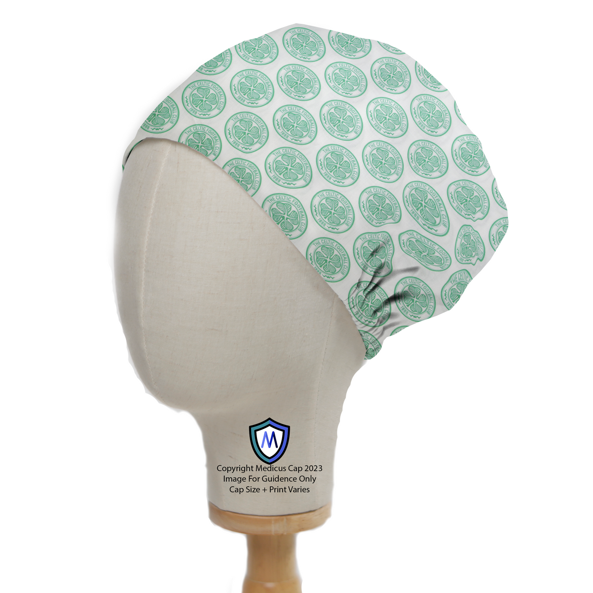 Football Club Celtic FC scrub cap in Elastic Backed no-tie style